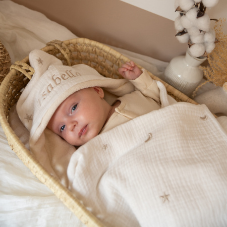 Wikkeldoek met naam Baby
